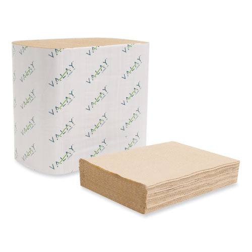 Servilletas interplegadas Valay, 1 capa, 6,3 X 8,85, Kraft, 6000/caja