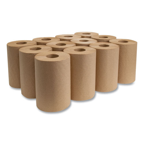 Morsoft Universal Roll Towels, 1-ply, 8" X 350 Ft, Brown, 12 Rolls/carton