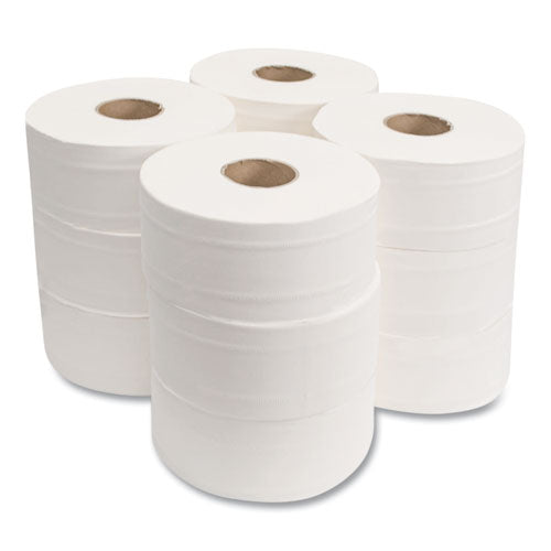 Valay Mini Jumbo Bath Tissue, Septic Safe, 2-ply, White, 750 Ft, 12 Rolls/carton