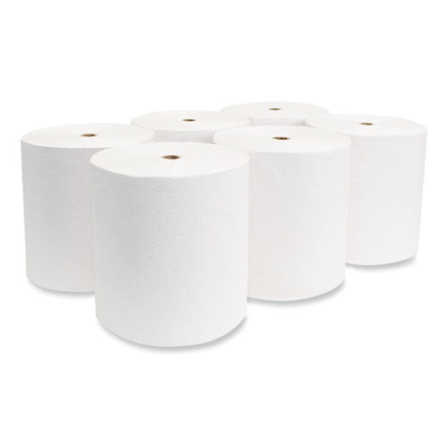 Valay Proprietary Roll Towels, 1-ply, 8" X 800 Ft, White, 6 Rolls/carton