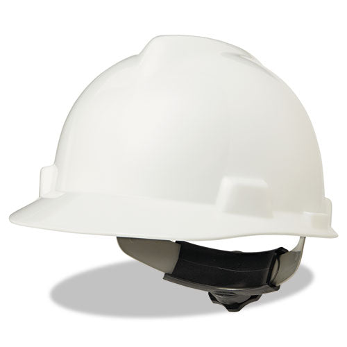 V-gard Hard Hats, Ratchet Suspension, Size 6.5 To 8, White