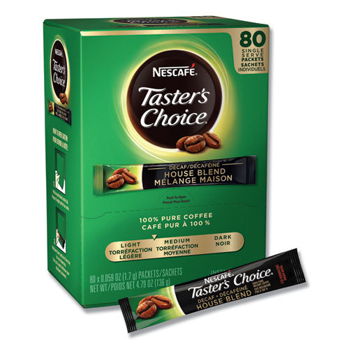 Taster's Choice Stick Pack, Descafeinado, 0.06oz, 80/caja