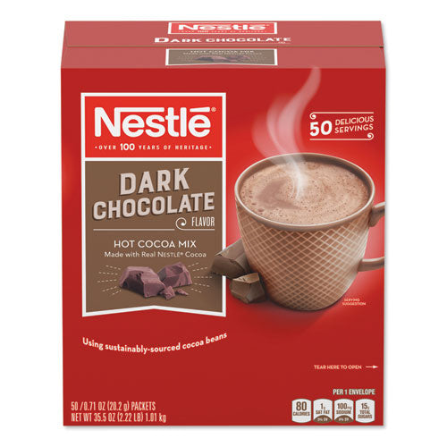 Mezcla de cacao caliente, chocolate amargo, 0.71 oz, 50/caja