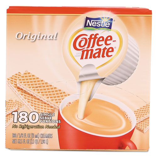 Crema líquida para café, original, minitazas de 0.38 oz, 180/cartón