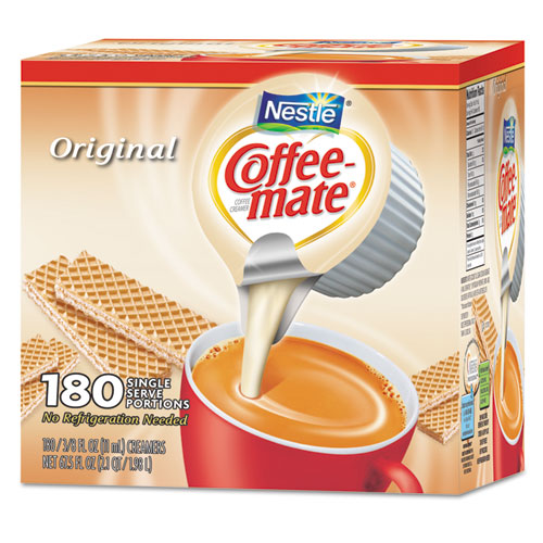 Crema líquida para café, original, minitazas de 0.38 oz, 180/cartón