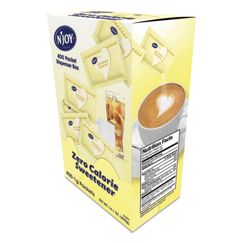 Paquetes de edulcorante sin calorías de sucralosa amarilla, paquete de 0.04 oz, 400 paquetes/caja
