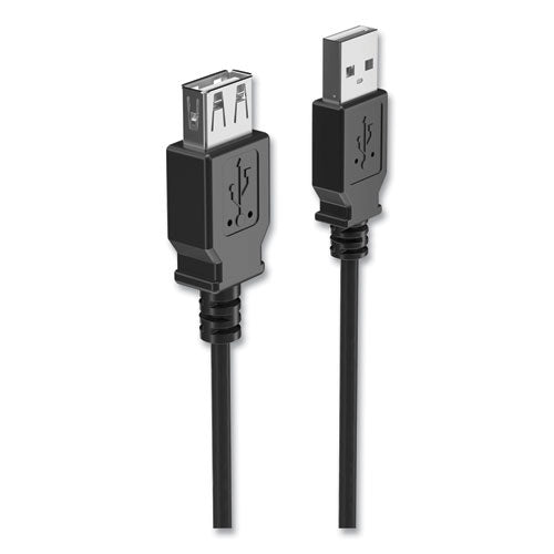 Cable de extensión USB 2.0, 6 pies, negro