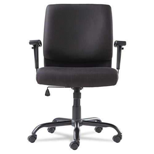 Silla grande/alta giratoria/inclinable con respaldo medio, soporta hasta 450 lb, altura del asiento de 19.29" a 23.22", color negro