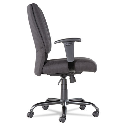 Silla grande/alta giratoria/inclinable con respaldo medio, soporta hasta 450 lb, altura del asiento de 19.29" a 23.22", color negro