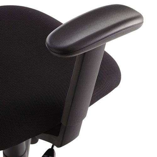Silla de trabajo de malla giratoria/inclinable con brazos ajustables, soporta hasta 250 lb, altura del asiento de 17.72" a 22.24", color negro