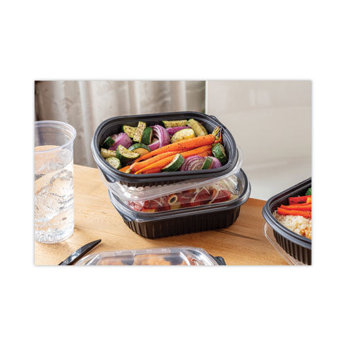 Earthchoice Mealmaster Contenedor, 16 Oz, 8.13 X 6.5 X 1, Negro, Plástico, 252/cartón