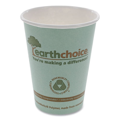 Vaso de papel compostable Earthchoice, 16 oz, verde, 1,000/cartón