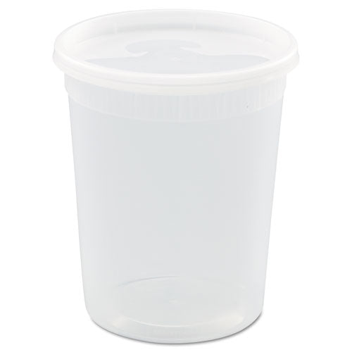 Newspring Delitainer Microwavable Container, 12 Oz, 4.55 X 4.55 X 2.45, Clear, Plastic, 480/carton