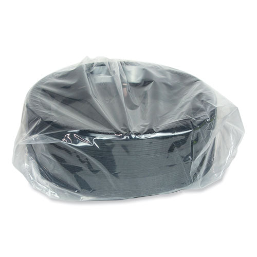 Vajilla de plástico Meadoware Impact, plato, 10.25" de diámetro, negro, 500/cartón