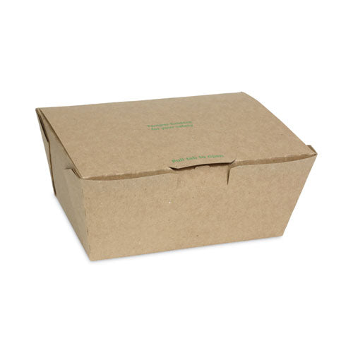 Earthchoice Tamper Evident Onebox Caja de papel, 6.54 X 4.5 X 3.25, Kraft, 160/cartón
