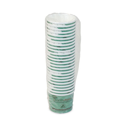 Taza de sopa compostable Earthchoice, mediana, 12 oz, 3.63" de diámetro x 3.63" de alto, verde azulado, papel, 500/cartón