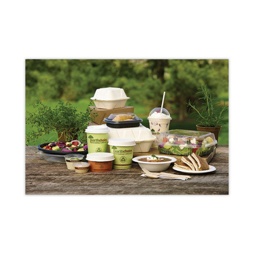 Earthchoice Taza de sopa compostable grande, 16 oz, 3.63" de diámetro x 3.88" de alto, verde, papel, 500/cartón