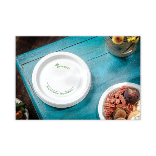 Earthchoice Pressware Vajilla compostable, plato, 6" de diámetro, blanco, 750/cartón