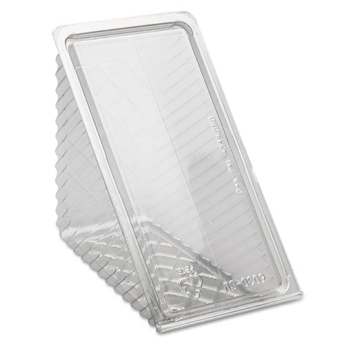 Plastic Hinged Lid Sandwich Container, 3.25 X 6.5 X 3, Clear, 85/pack, 3 Packs/carton