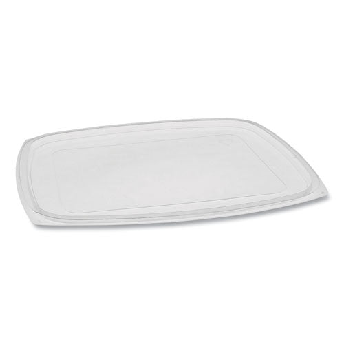 Tapa de contenedor Showcase Deli, tapa de domo para contenedores de 48/64 oz de 3 compartimentos, 9 x 7.4 x 1, transparente, plástico, 220/cartón