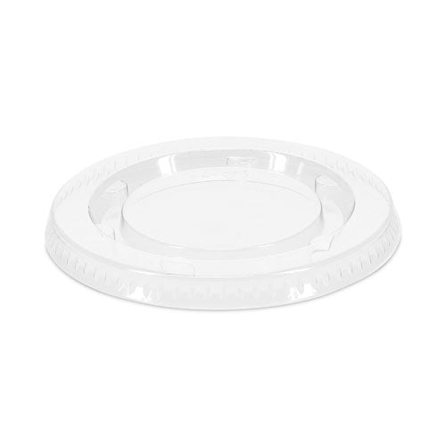 Tapa de vaso de porción de plástico, se adapta a vasos de 1.5 oz a 2.5 oz, transparente, 100/paquete, 24 paquetes/cartón