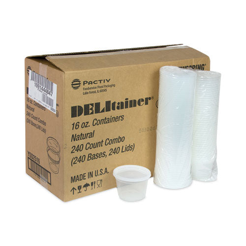 Recipiente apto para microondas Newspring Delitainer, 16 oz, 2 x 2 x 2, transparente, plástico, 240/cartón