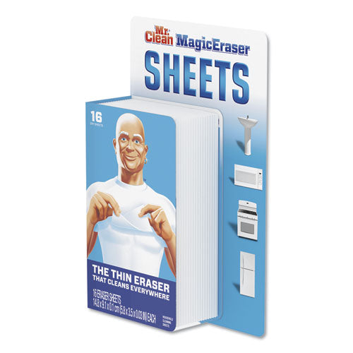 Magic Eraser Sheets, 3.5 X 5.8, 0.03" de grosor, blanco, 16/paquete