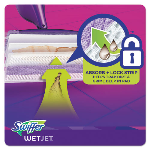 Paños de repuesto para sistema Wetjet, 11.3" x 5.4", blanco, 24/caja, 4/cartón