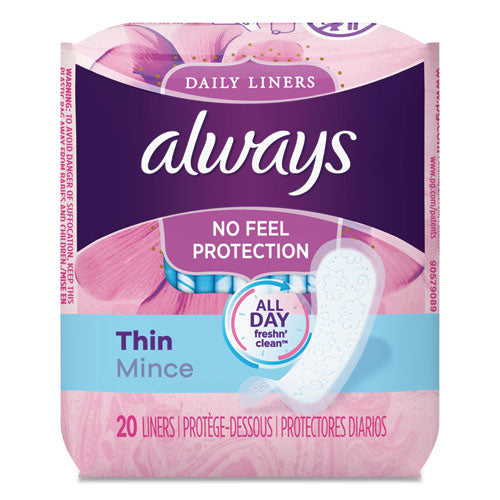 Protectores diarios finos para panty, regulares, 120/paquete