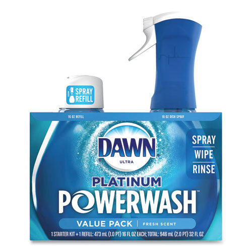 Platinum Powerwash Dish Spray, fresco, botella de spray de 16 oz, 2/paquete, 3 paquetes/cartón