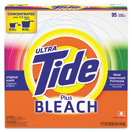 Detergente para ropa con lejía, aroma original de Tide, en polvo, caja de 144 oz, 2 por caja