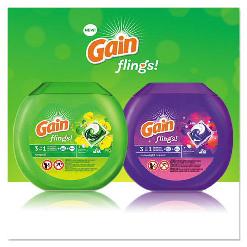 Flings Detergent Pods, Orginal, 81 Pods/tub