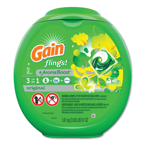 Flings Detergent Pods, Orginal, 81 Pods/tub