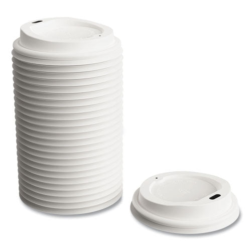 Tapas de plástico para tazas calientes, para tazas de 8 oz, blancas, 50/paquete