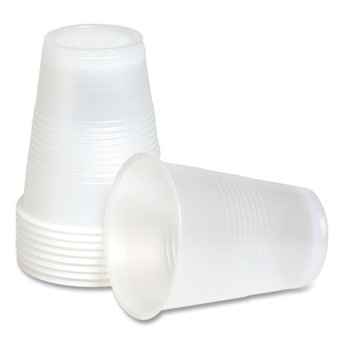 Vasos de plástico para bebidas frías, 7 oz, transparentes, 100/paquete