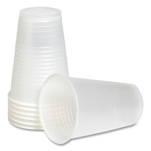 Vasos de plástico para bebidas frías, 12 oz, transparentes, 50/paquete