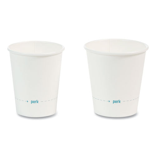 Vasos de papel blanco para bebidas calientes, 8 oz, 100/paquete