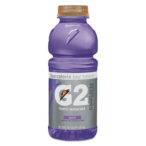 G2 Perform 02 Calmante de la sed bajo en calorías, uva, botella de 20 oz, 24/cartón