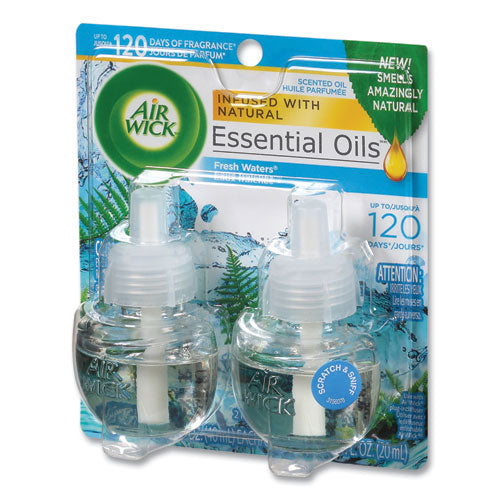 Scented Oil Refill, Fresh Waters, 0.67 Oz, 2/pack, 6 Pack/carton