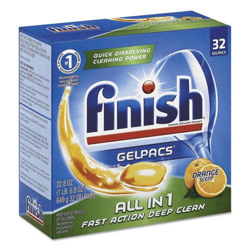 Dish Detergent Gelpacs, Orange Scent, 54/box