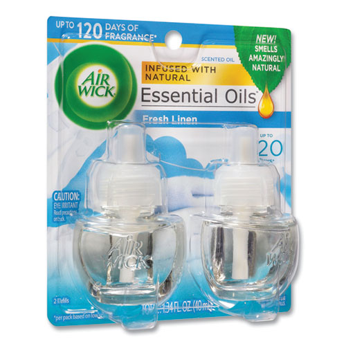 Scented Oil Twin Refill, Fresh Linen, 0.67 Oz, 2/pack, 6/carton