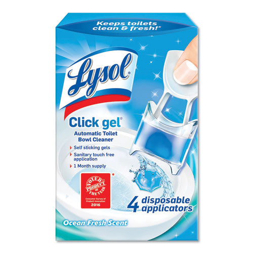 Click Gel Limpiador Automático para Inodoros, Ocean Fresh, 6/caja, 4 Cajas/cartón