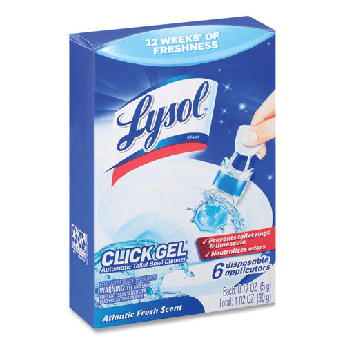 Click Gel Limpiador Automático para Inodoros, Ocean Fresh, 6/caja, 4 Cajas/cartón