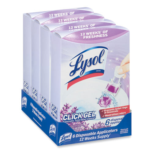 Click Gel Limpiador Automático de Inodoros, Campos de Lavanda, 6/caja, 4 Cajas/cartón