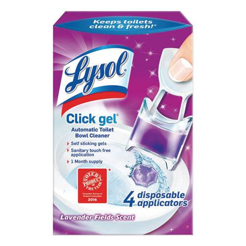 Click Gel Limpiador Automático de Inodoros, Campos de Lavanda, 6/caja, 4 Cajas/cartón