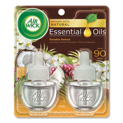 Recambios de aceite perfumado Life Scents, Paradise Retreat, 0.67 oz, 2/paquete, 6 paquetes/cartón