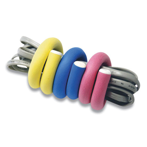 Flexi Ties Bridas para cables acolchadas, 0.4" x 5", colores surtidos, 8/paquete