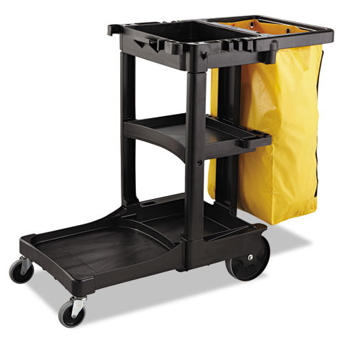 Zippered Vinyl Cleaning Cart Bag, 24 Gal, , 17.25" X 30.5", Yellow