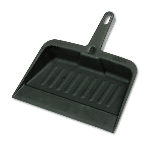 Heavy-duty Dustpan, 8.25 X 12.25 , Polypropylene, Charcoal