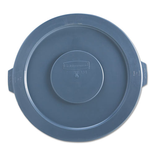 Vented Round Brute Lid, 24.5" Diameter X 1.5h, Gray